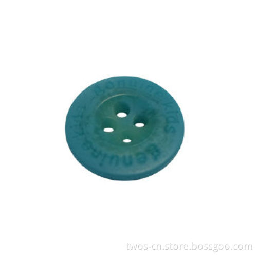 Imitation Horn Polyester Button, Matte Finish, with Various Patterns and Designs